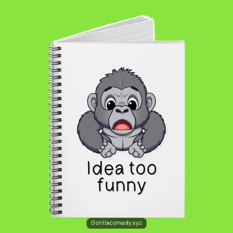 Funny Surprised Gorilla Notebook - Hilarious Journal for Your Thoughts
