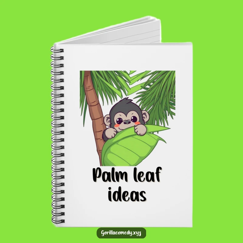 Funny Kawaii Gorilla Notebook, Jungle Ideas Journal, Hilarious Stationery Gift
