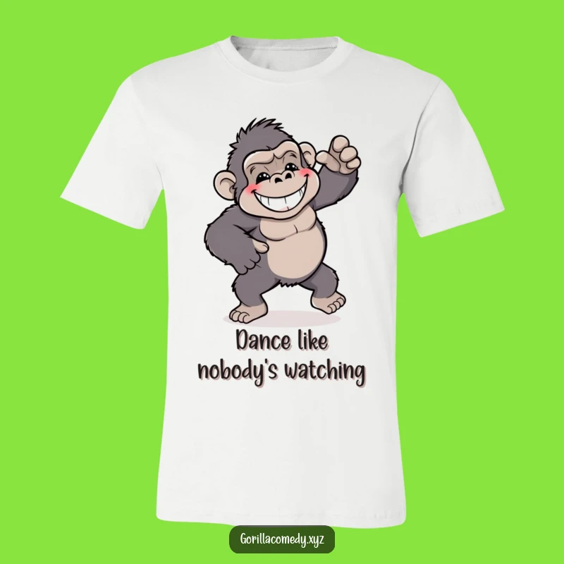 Funny Dancing Gorilla T-Shirt: Grinning Ape, Silly Dance, Fun Style
