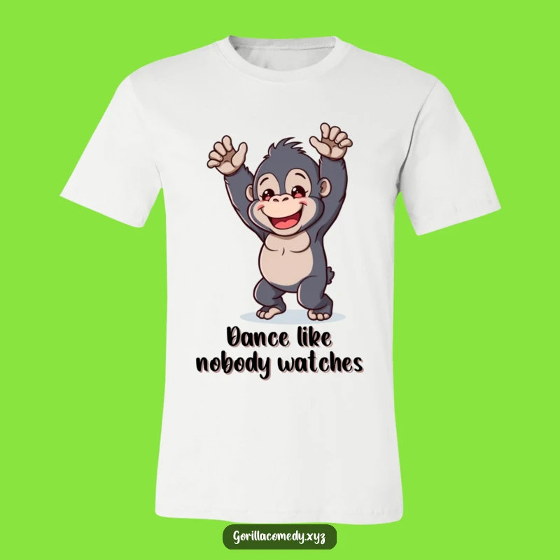 Funny Kawaii Gorilla Dance T-Shirt - Playful & Cheerful Gift for Dancing Souls