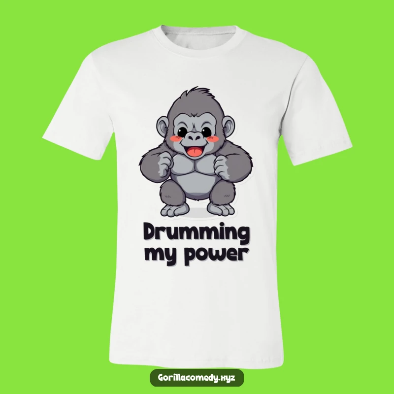 Funny Gorilla Chest Pound T-Shirt: Rhythmic Attack, Comical Primate Shirt Gift
