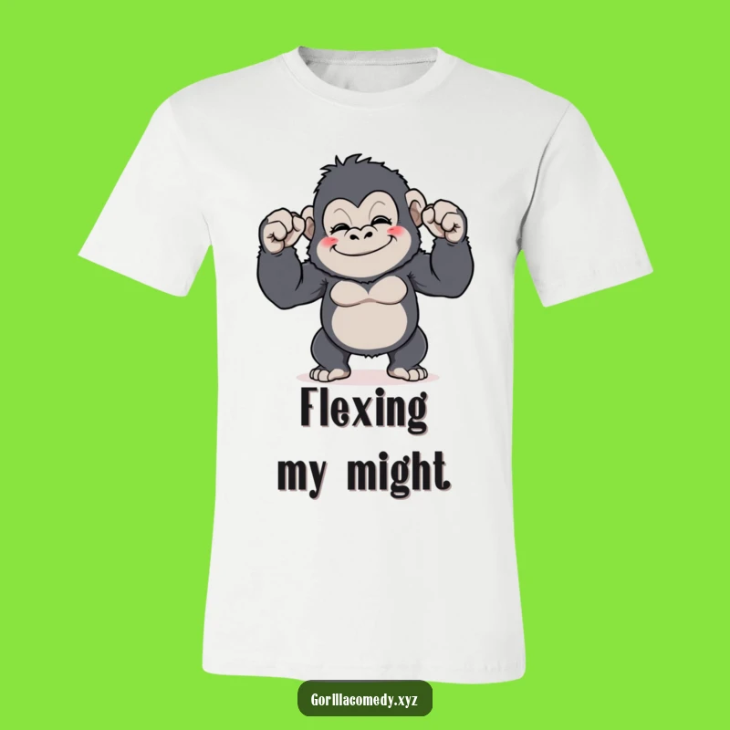 Funny Gorilla Flex T-Shirt: Tiny Biceps Grin, Comical Fitness Shirt Gift