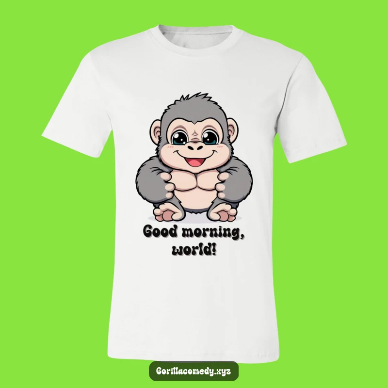 Funny Cheerful Gorilla T-Shirt: Playful Chest-Pounding Fun Gift