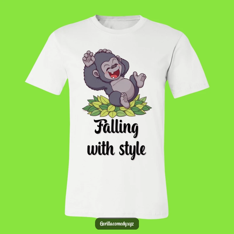 Funny Clumsy Gorilla T-Shirt: Delightful Tumble Primate Gift