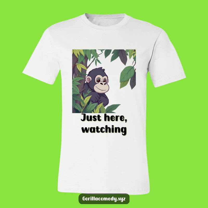 Funny Gorilla Peek T-Shirt: Jungle Surprise, a Hilarious Gift!