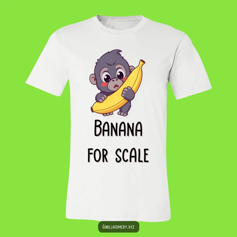 Funny Kawaii Gorilla Banana T-Shirt - Surprise and Delight, Great Gift!