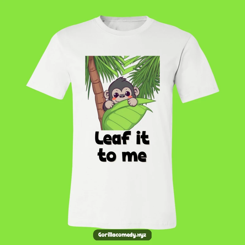 Funny Kawaii Gorilla T-Shirt, Cheeky Jungle Peek, Hilarious Tropical Apparel Gift