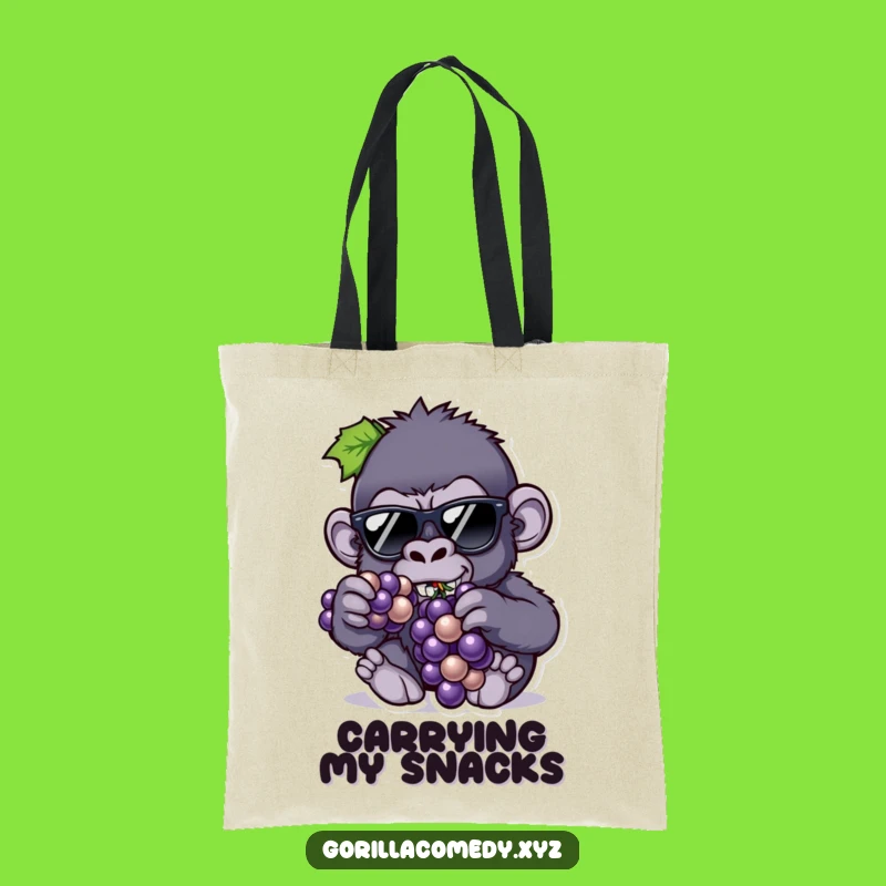 Funny Cool Gorilla Tote Bag: Carry Your Snacks and Style with Chill Vibes