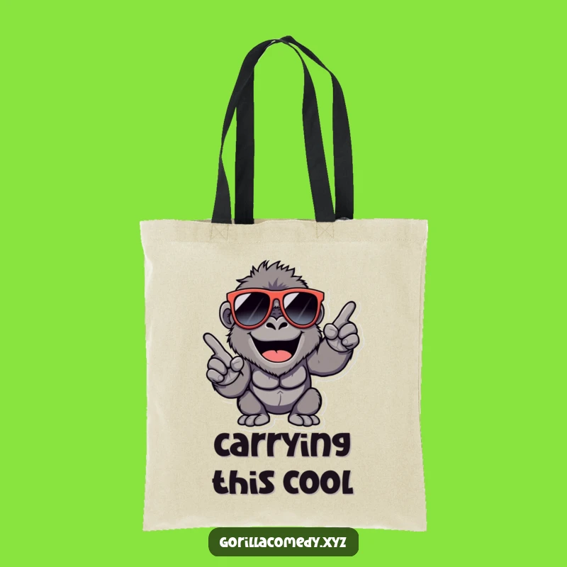 Funny Cool Gorilla Tote Bag: Carry Your Coolness, Perfect Hilarious Gift
