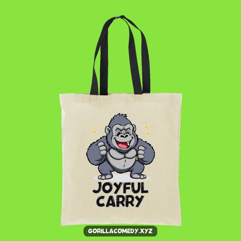 Funny Cheerful Gorilla Chest Pound Tote Bag - Carry Your Good Vibes