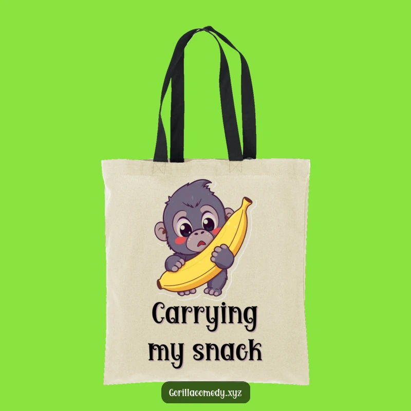 Funny Kawaii Gorilla Tote Bag - Carry Your Surprise with Style, Gift Idea!