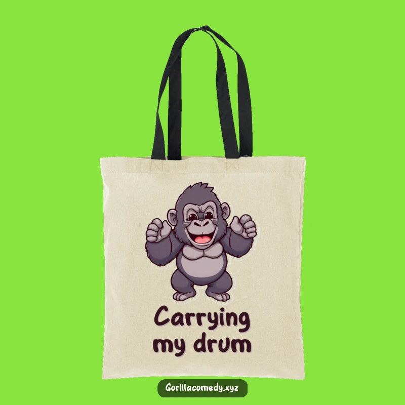 Funny Proud Gorilla Chest Beat Tote Bag: Carry Your Confidence
