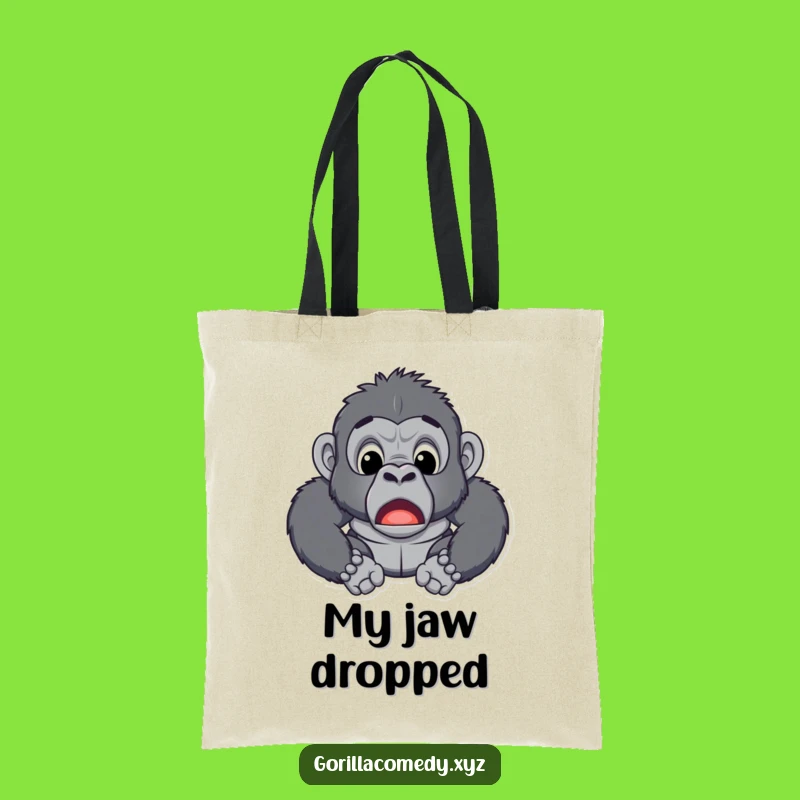 Funny Surprised Gorilla Tote Bag - Carry Your Laughs in Style