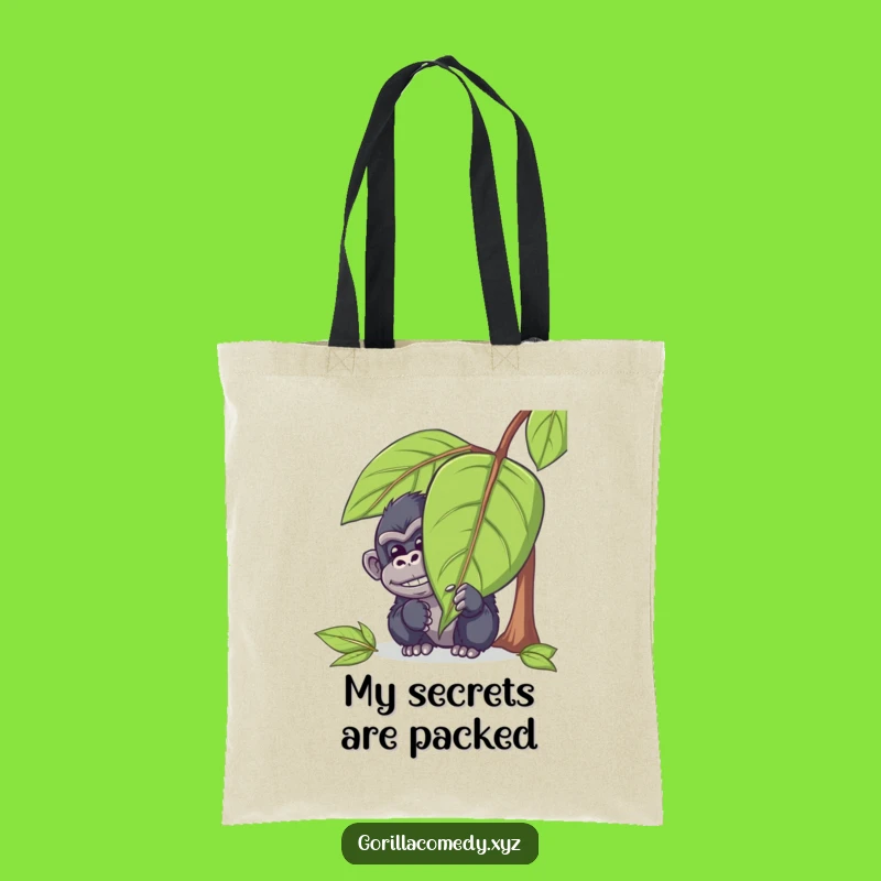Funny Peeking Gorilla Tote Bag: Carry Your Secrets & Laughs